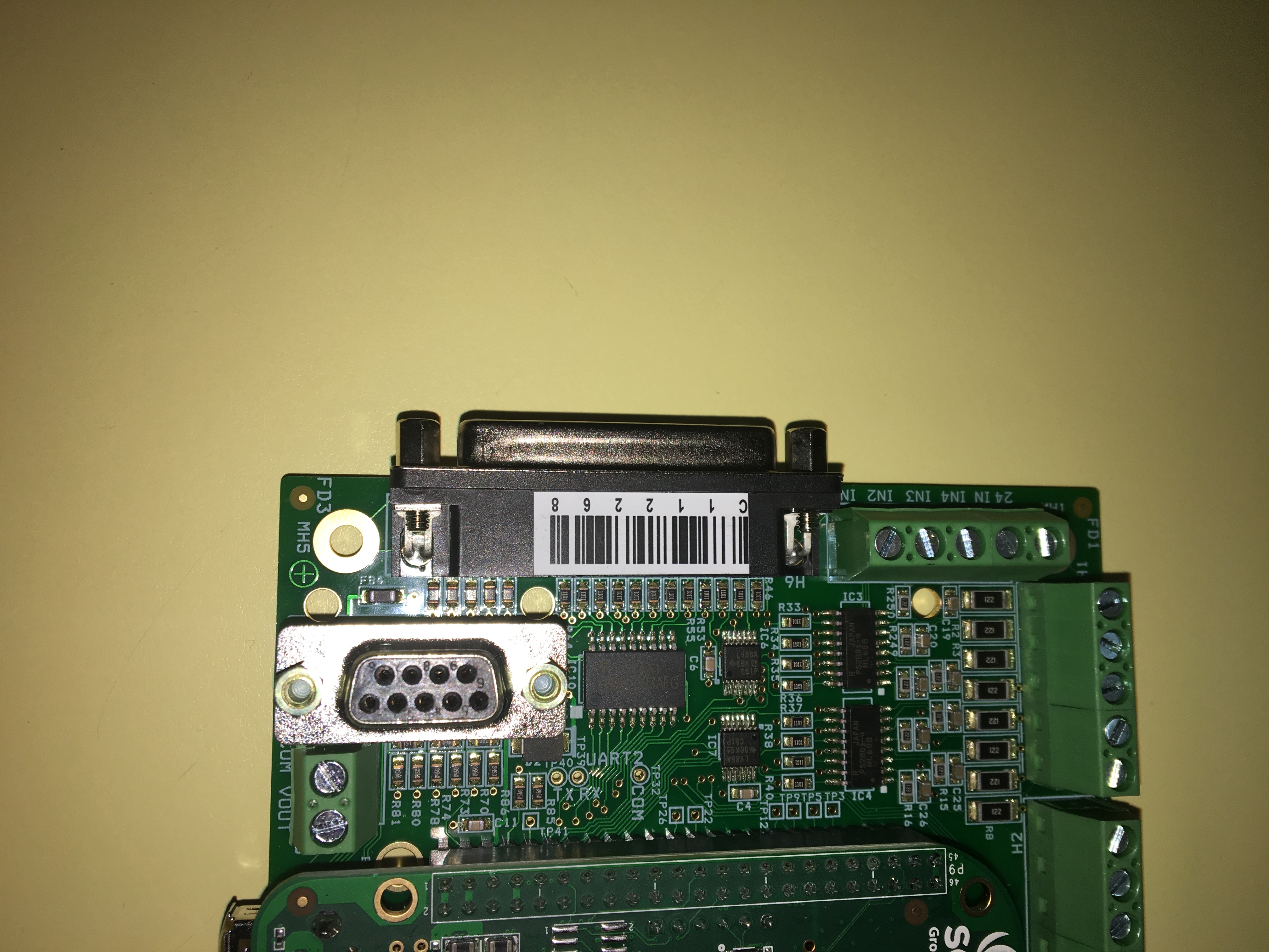 9 pin Encoder port and Legacy DB25 connector.